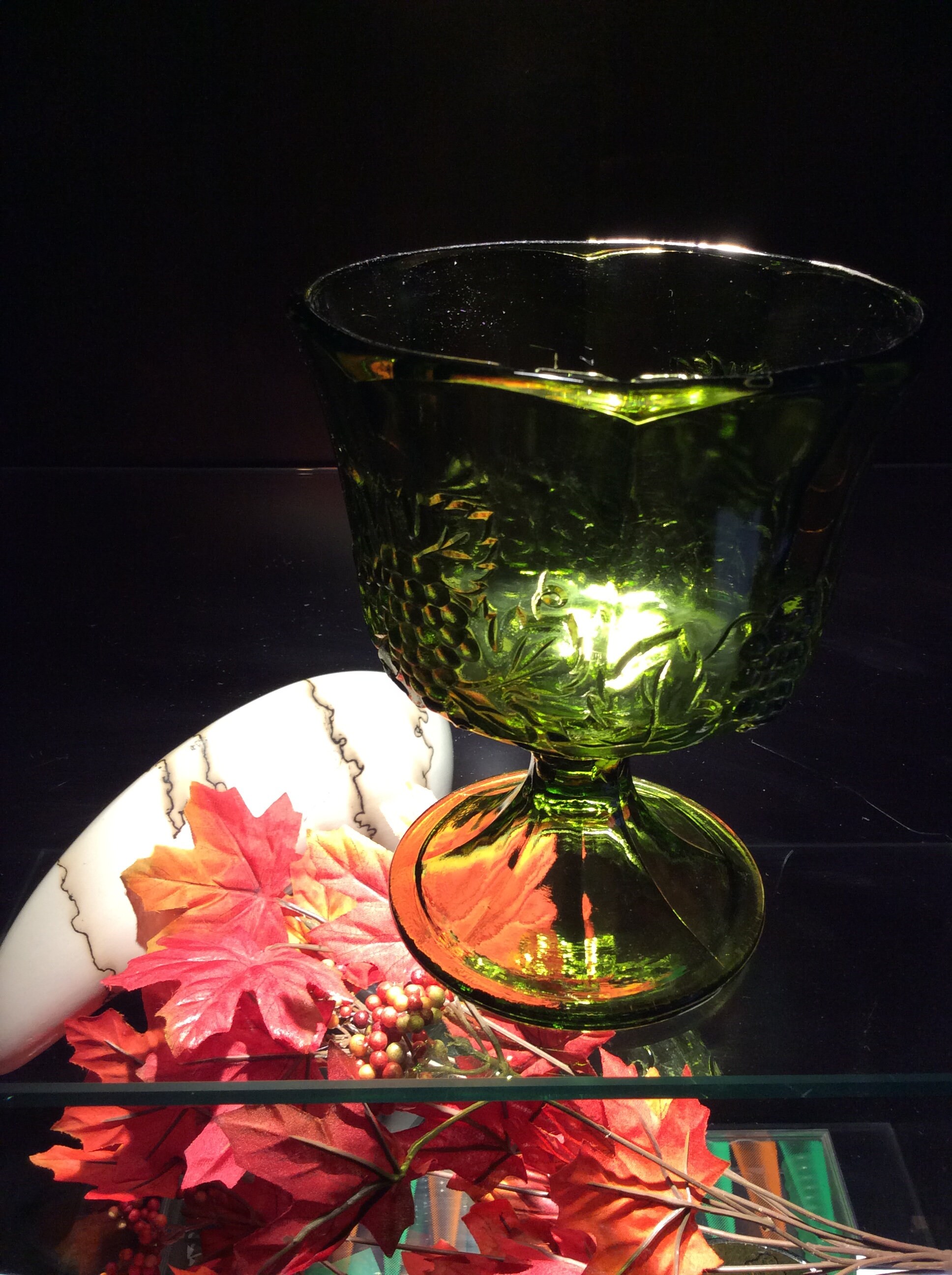 Vintage glass pedestal vases FTD Etsy