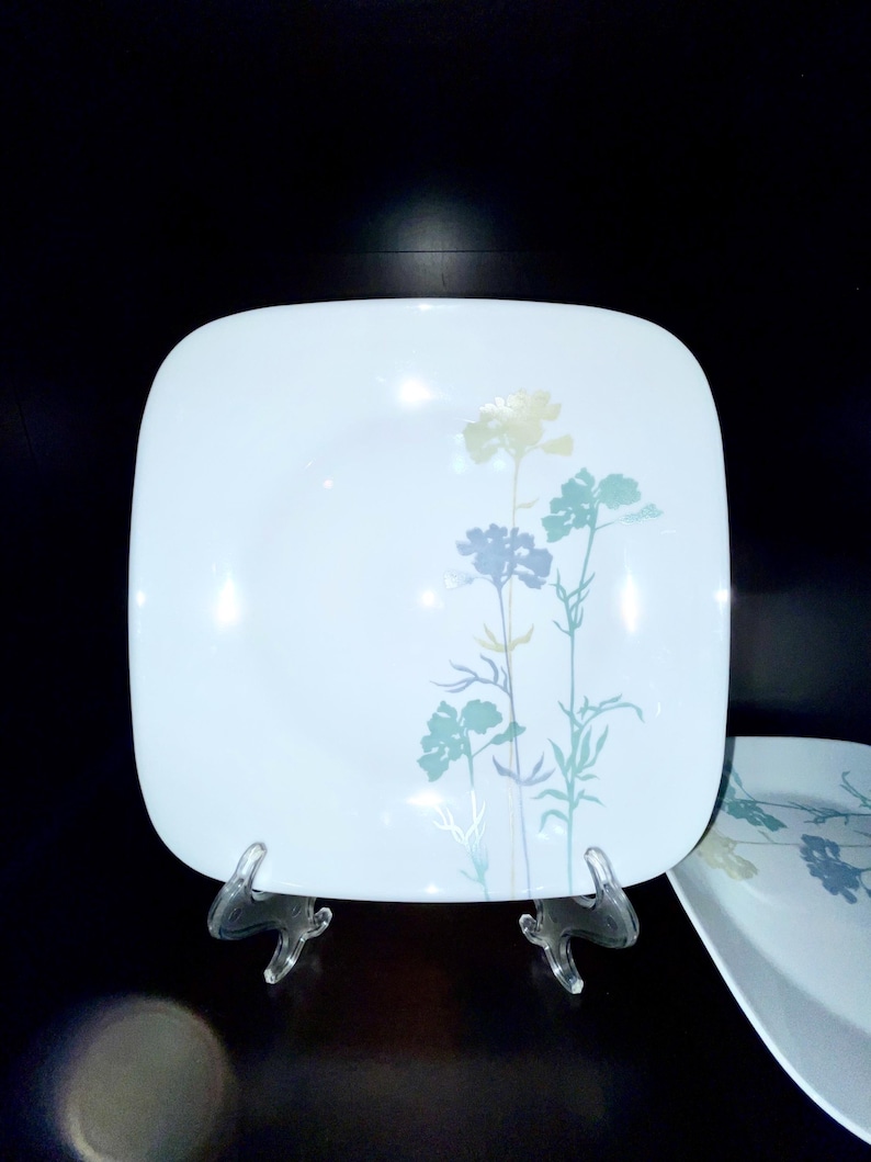 Corelle Square Paper Shadows Set of 4 Dinner Plates, 10.5”, Modern ...