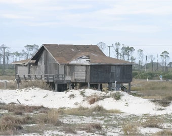 Resilience Amidst Ruin: Life After Katrina Artist Photograph - Gulf Shores Alabama, Coastal Home, Nostalgic Wall Art, Abandoned Home Piece