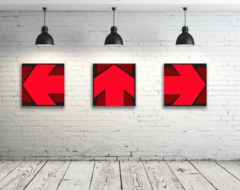 No, It's This Way Artist Original Artwork, Digital Graphic Metal Art Piece, Game Room Wall Decor, Man Cave Artwork, Neon Abstract Wall Art