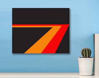 Visionary Sharp Left Graphic Art - Abstract Modern Canvas Painting, Sharp Left Art Piece, Abstract Art Wall Hangings, Contemporary Wall Art