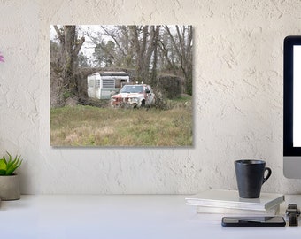 Florida Old Rustic Truck Photography. , Nature Always Wins Rustic Photo, Florida Panhandle Photograph, Farmhouse Living Room Wall Hanging