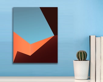 A Piece of Sky: Stunning Skylight Canvas Print, 16"x20" A Piece of Sky Abstract Colors on Canvas Original Art Piece, Modern Shapes Artwork