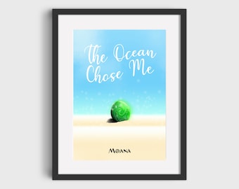 The Ocean Chosen Me / Impresión hecha a mano / Impresión de paisaje marino / Decoración del hogar