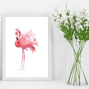 Flamingo Print | Wall Art | Home Decor | Poster Print | Pink Wall Art | A4 & A3 Print