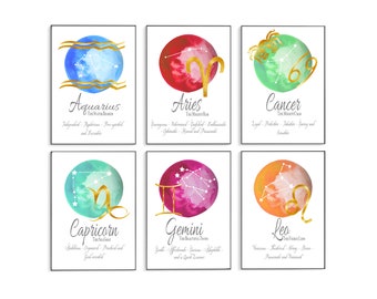 Impresión de signos del zodíaco: Astrología, decoración del hogar