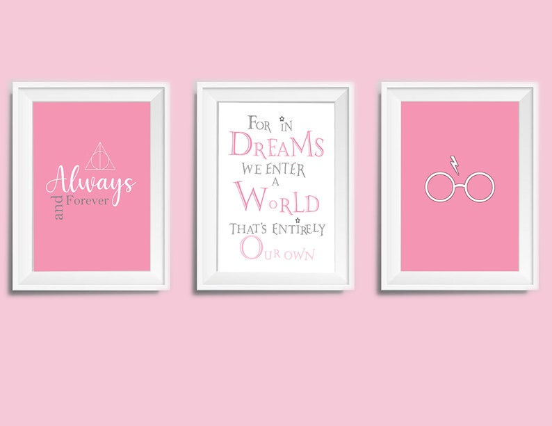 Nursery Wall Prints Harry Potter Etsy