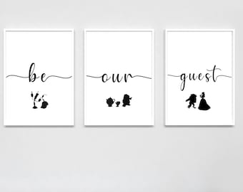Be Our Guest Print Set: Entrance Hallway Home Decor