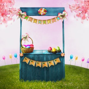 Osterstand digitaler Hintergrund | Niedliche Ostern Kulisse | Fotografie Ostern Hintergrund | Wunderliche Ostern Kulisse | Dateidownload