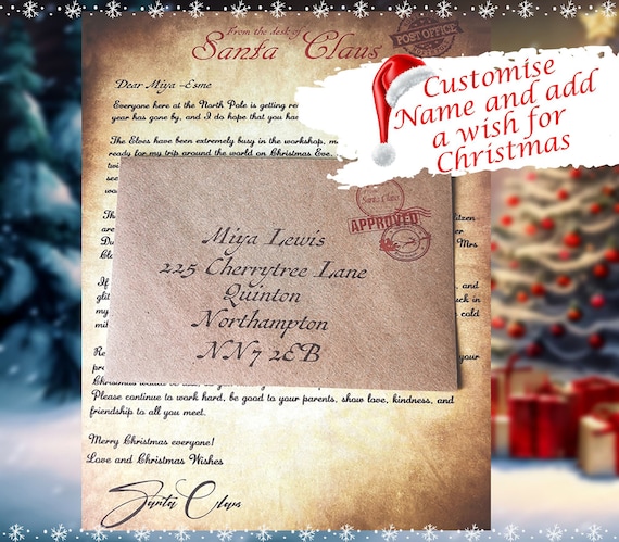 Personalized Santa Letter With Believe Bell & Magic Key - Etsy