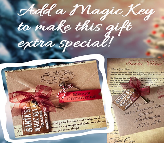 Personalized Santa Letter With Believe Bell & Magic Key - Etsy
