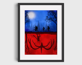 Estampado al revés / Minimalista / Hecho a mano / Decoración del hogar / Arte del póster