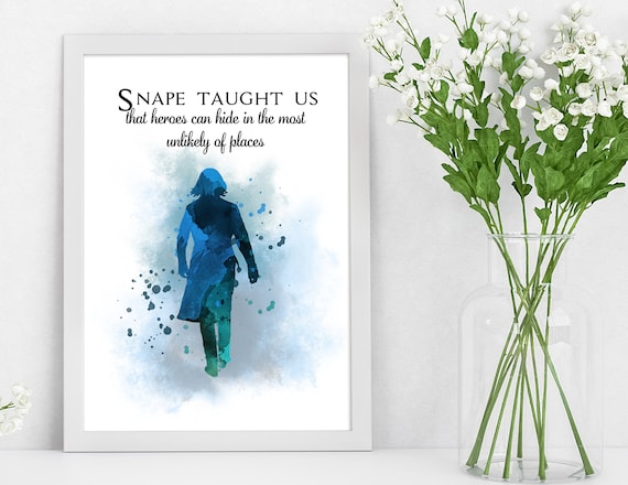 Professor Snape Watercolour Art Print: Hero Fan Art