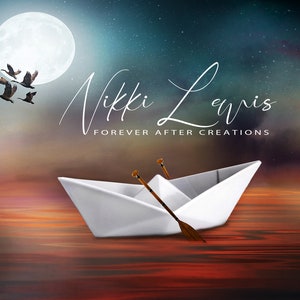 Paper Boat fantasy Digital Backdrop | Photography Composite | Digital Art