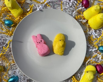 Marshmallow Peeps Soap | Easter Soap | Easter Basket Filler | Easter decor | Realistic Food Soap | Pink & Yellow | Lightly Scented Soap