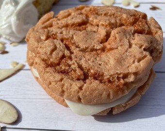 Biscotti Sandwich Cookie Soap | Soaps That Look Like Desserts | Realistic Food Soap | Almond Soap | Bath Gift Set | Novelty | Unique Gifts