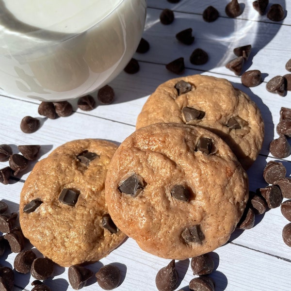 Chocolate Chip Cookie Soap | Set of 3 | Cookie Monster Party | Realistic Food Soap | Fake Food | Foodie Gift | Bakery Soap | Snack Lover