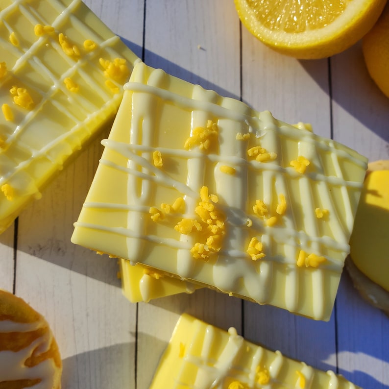 Frosted Lemon Cookie Handmade Vegan Soap Dessert Soap Lemon & Vanilla Foodie Gift Energizing Soap Facial Soap Bar Spa Gift Set image 2