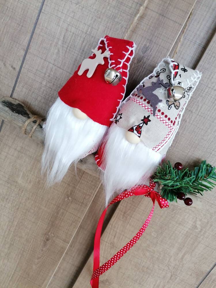 Duo Gnomes Coeur à Suspendre