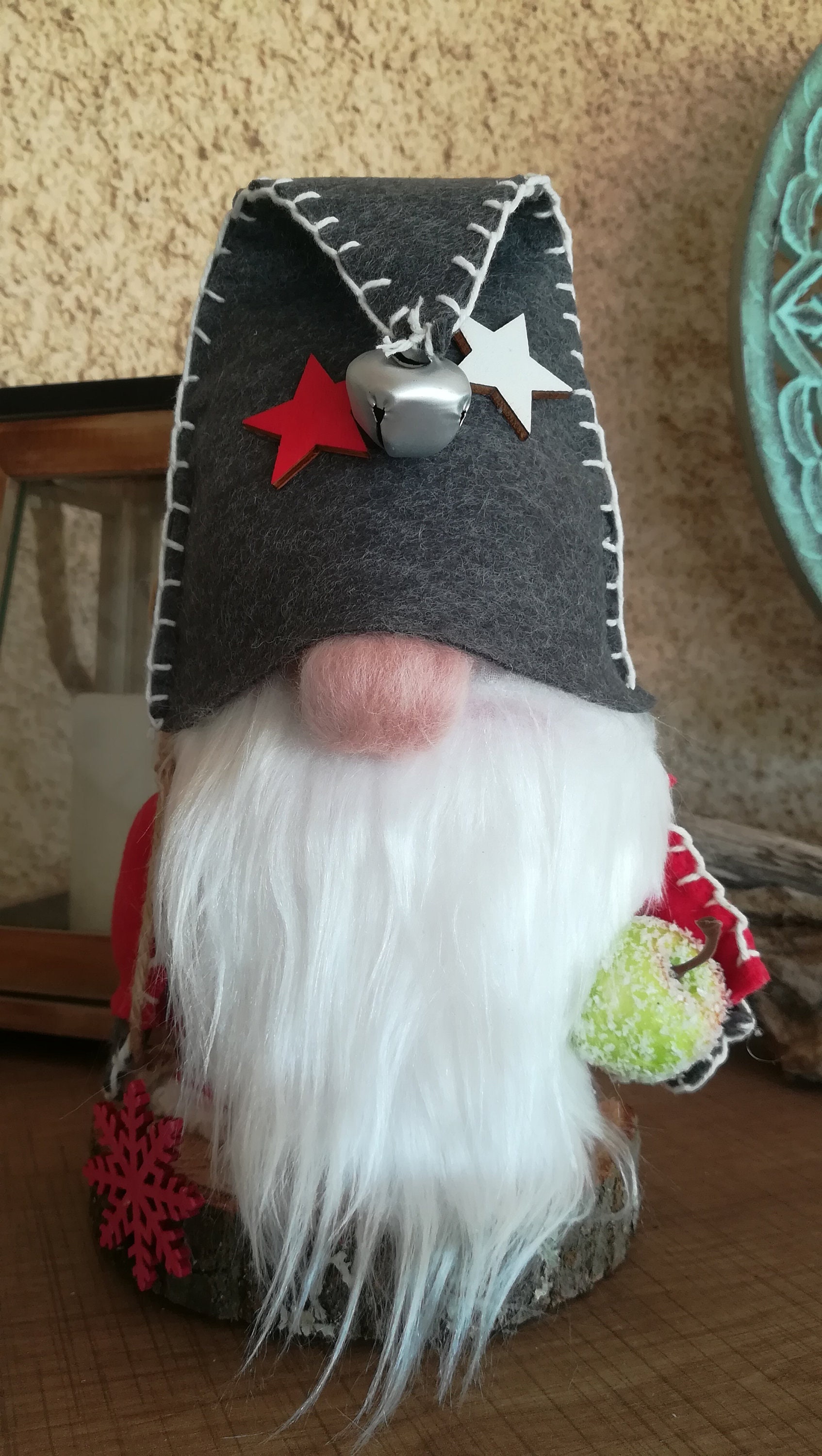 Gnome Rouge et Gris Anthracite