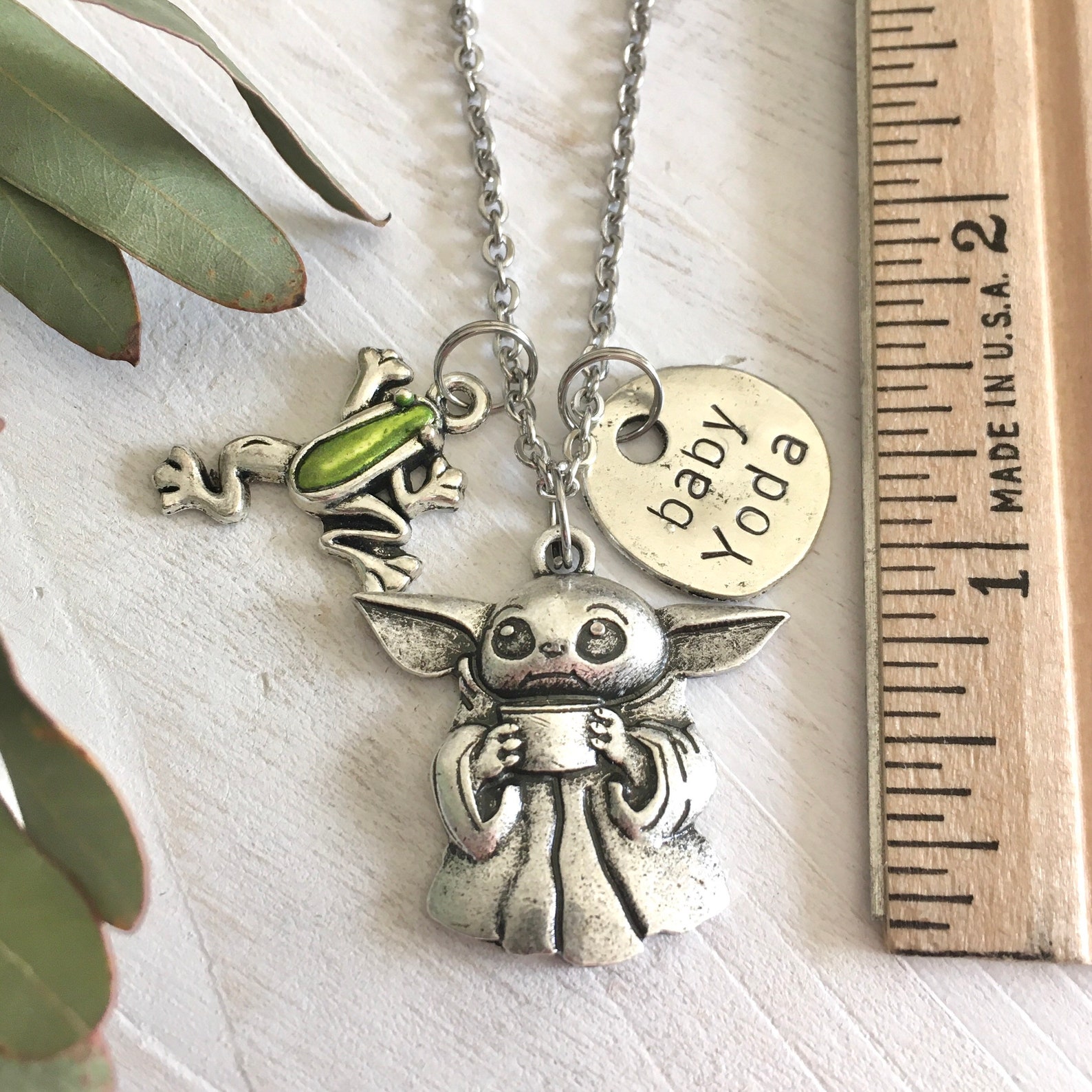 Baby Yoda Necklace the Child Mandalorian Jewelry Gift Box Etsy