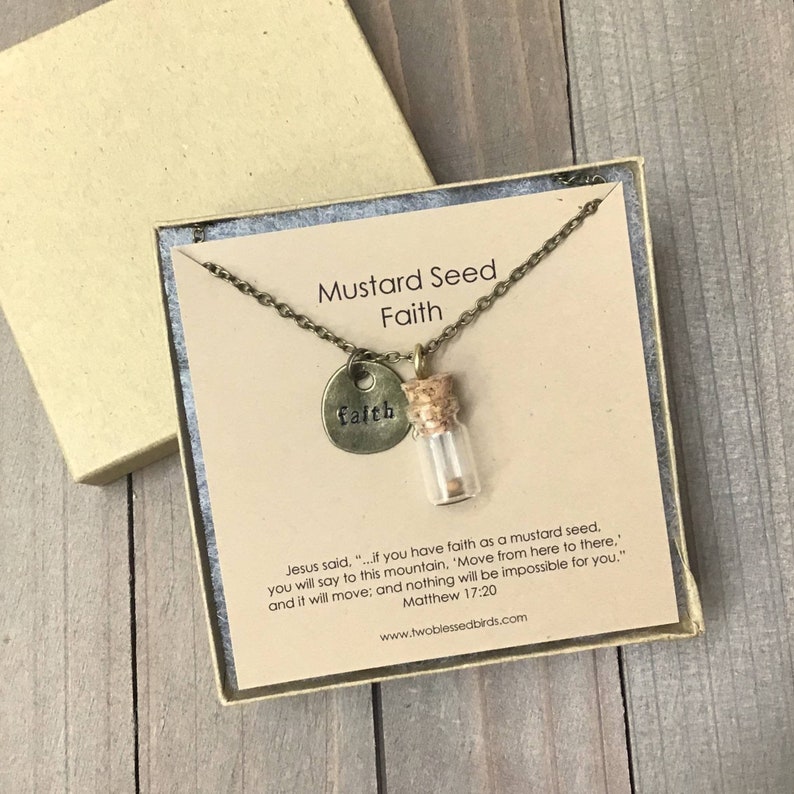 Faith as a mustard seed necklace Clearance