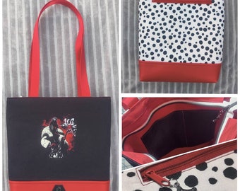 Sac fourre-tout, Cruella (fabriqué sur commande)