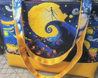 Cabas Jack Skellington, imprimé nuit étoilée
