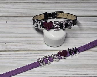 Bracelet à breloques en cuir véritable, tournée BTS Arirang 2026