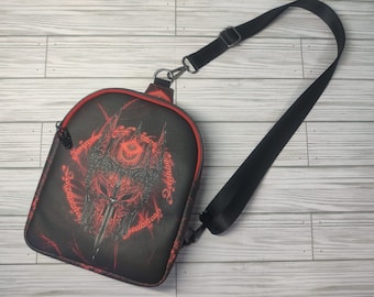 Mini sac à bandoulière en cuir végétalien LOTR de Sauron
