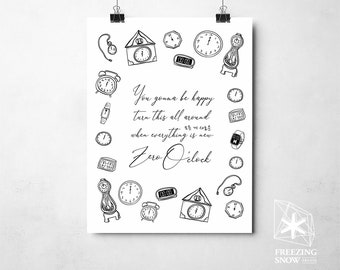 Zero O'clock 1 | BTS Fan made lyric Poster | Word Print | Digital Wall Art Download | Printable Quotes Art