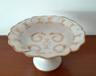 LIMOGES Frankrike fruktskål i porslin / LIMOGES Frankrike fruktskål i konstporslin