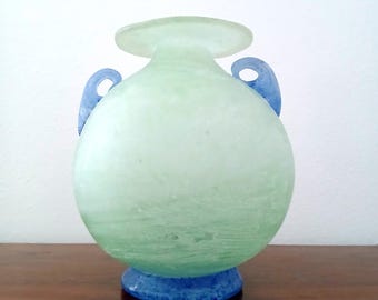 ZANE Murano art glass acid vase '80s