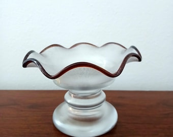 Cuenco de vidrio artístico Erwin EISCH de los años 80 / Cuenco de vidrio artístico Erwin EISCH de los años 80