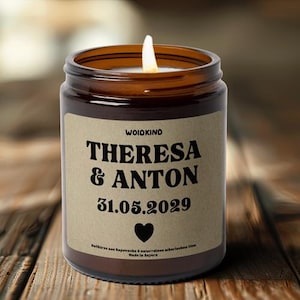 Your scented candle with saying / Personalizable candle / Bavarian scented candle with heart / your text / customizable / gift / wedding