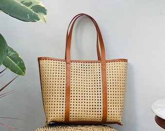 【PORTERNA】Lane rattan tote bag caroline-rattan-tote-bag-totes