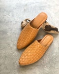 Belle Handwoven Goatskin Leather Mules, Handmade Goatskin Leather Mules, Hand Woven Mules product logo