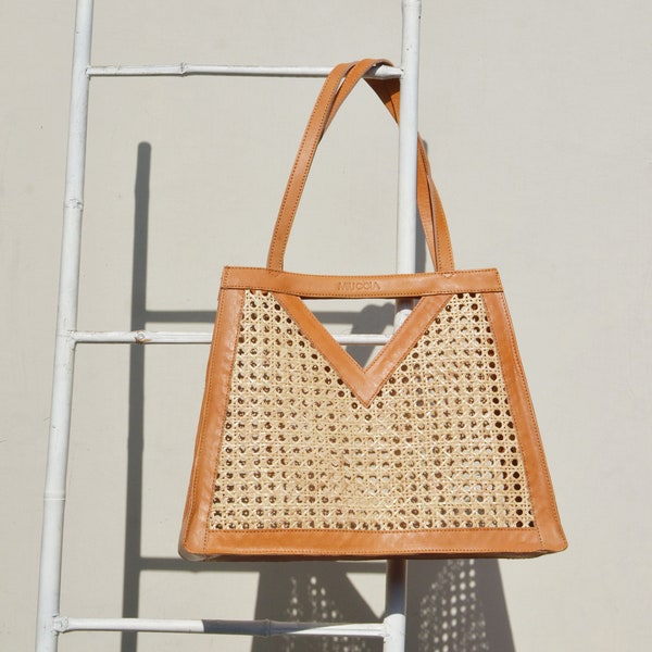 Carina Hand Bag, Rattan Webbing Bag, Tote Bag, Straw Bag, Shopper Bag, Summer Bag, Cane Webbing Bag, Wicker Tote Bag