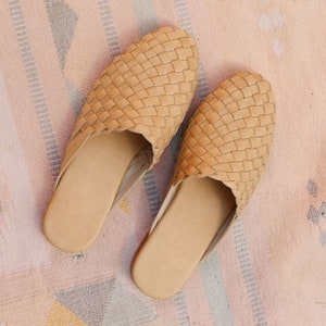 Diana Handwoven Goatskin Leather Loafer, Handmade Goatskin Leather Loafer, Hand Woven Loafer image 5
