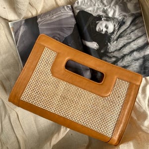 QUEENIE  Rattan Clutch, Rattan Handbag, Rattan Purse, Gift for Her