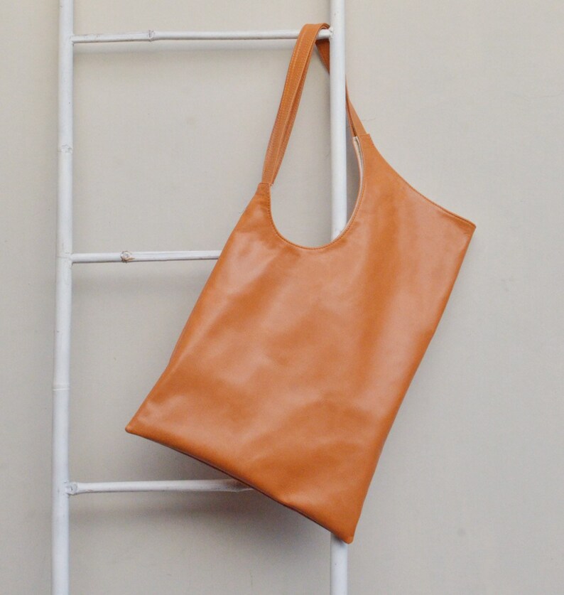 Mia Rectangular Tote Bag / Leather Rectangular Tote Bag / Etsy