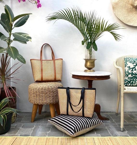 【PORTERNA】Lane rattan tote bag caroline-rattan-tote-bag-totes