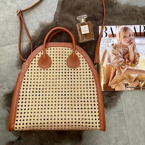 Stella Rattan Bag, Bucket Bag, Rattan Cane Bag, Seagrass Bag, Summer Style Bag