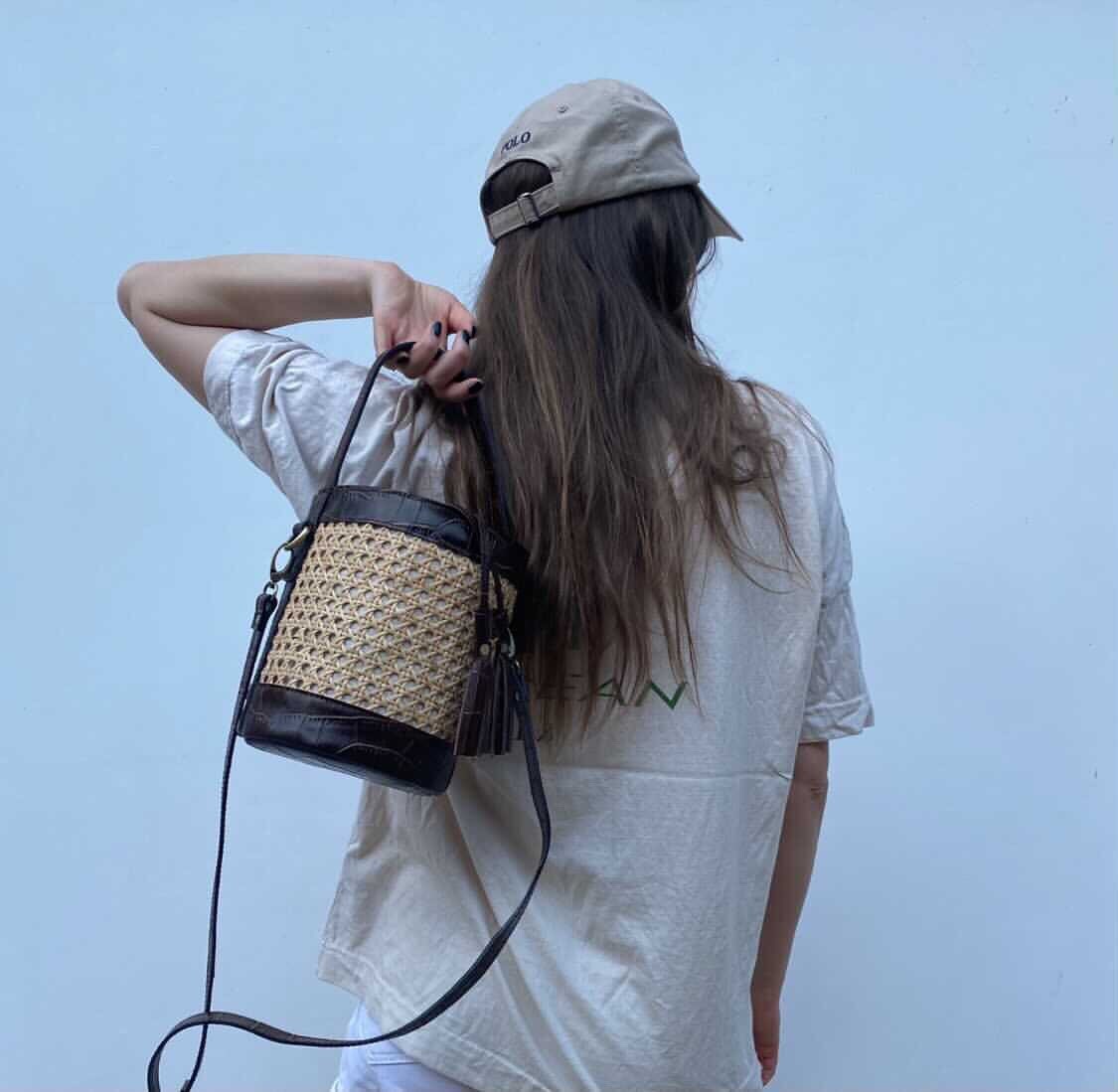 Bubu Rattan Bucket Bag Rattan Bucket Bag Rattan Crossbody Etsy