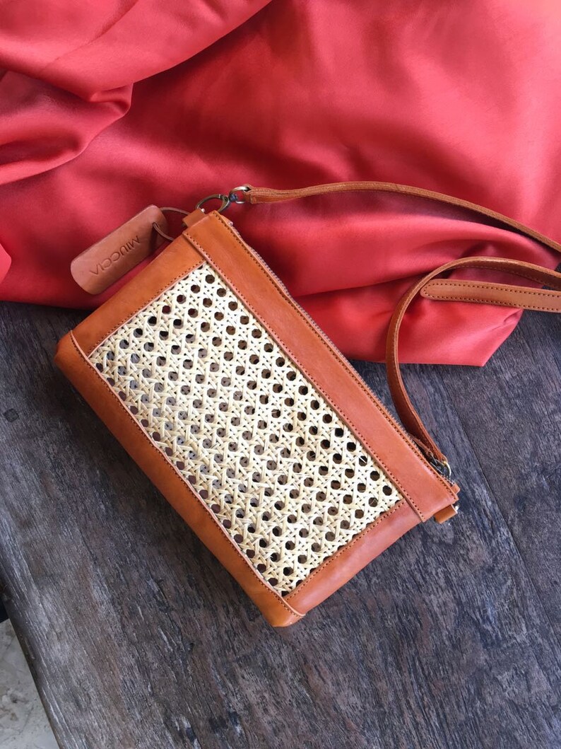 Galina Rattan Purse Rattan Crossbody Cane Crossbody Cane Etsy