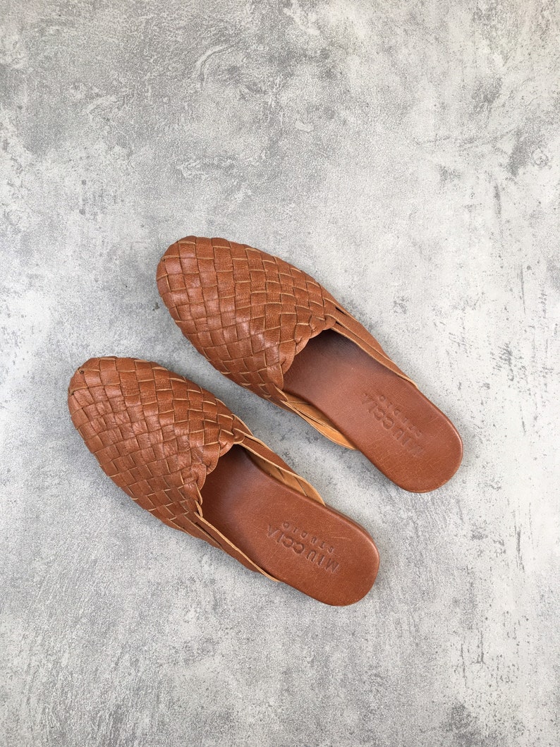 Diana Handwoven Goatskin Leather Loafer, Handmade Goatskin Leather Loafer, Hand Woven Loafer image 7