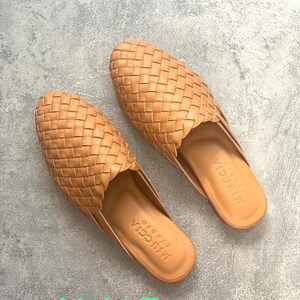 Diana Handwoven Goatskin Leather Loafer, Handmade Goatskin Leather Loafer, Hand Woven Loafer image 10