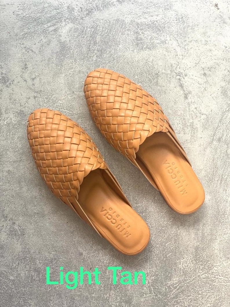 Diana Handwoven Goatskin Leather Loafer, Handmade Goatskin Leather Loafer, Hand Woven Loafer image 10