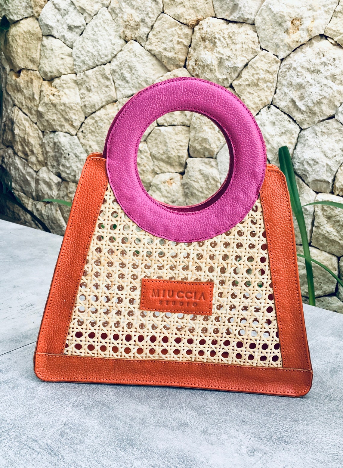 Sorbet Handbag Cane bing Bag Summer Bag Wicker Bag Etsy