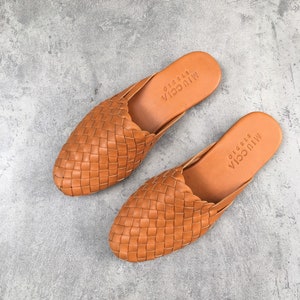 Diana Handwoven Goatskin Leather Loafer, Handmade Goatskin Leather Loafer, Hand Woven Loafer image 2